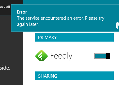 Nextgen Reader prompts error when linking to Pocket account.